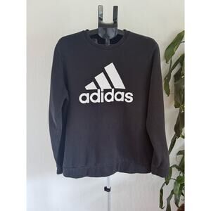 adidas Golf Men's Modern Athletic Black Cotton-Blend Pullover Crew Sweater - XL